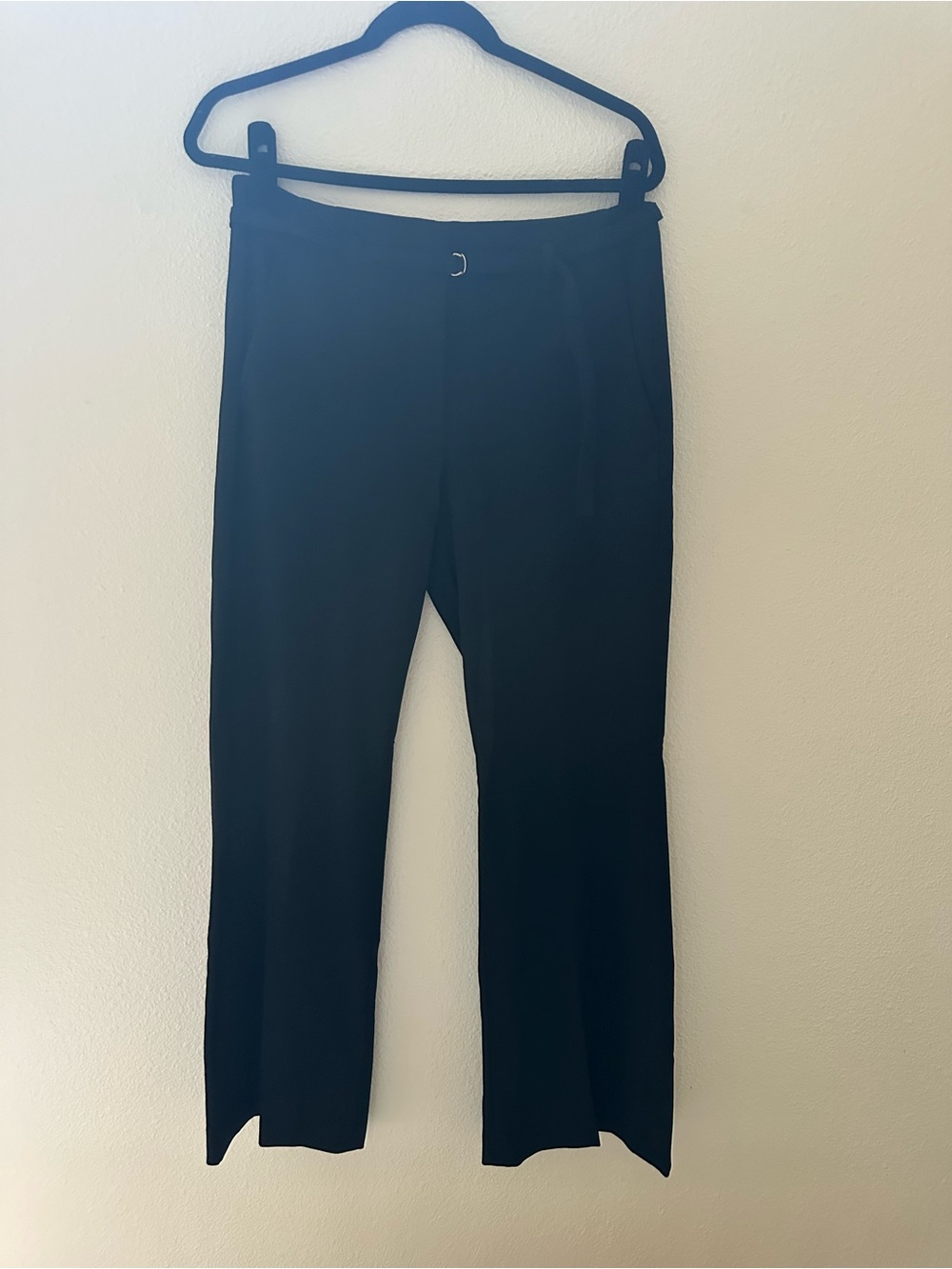 Abercrombie & Fitch Men's Black Dress Pants with Buckle Waist Detail